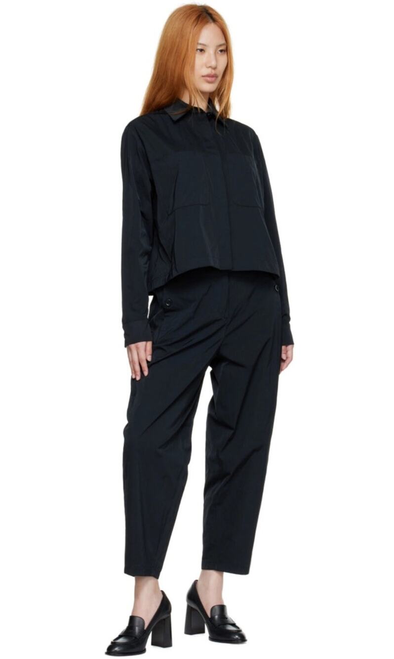 MaxMara New Womens Sele Crop Trouser Pants Black Size 6 Designer Made in Italy